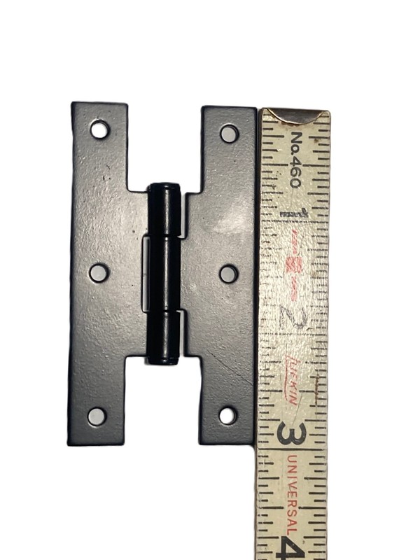 Flush Mount Hinge Black with Screws Door Bookcase Pair 3" X 1 5/8" gallery