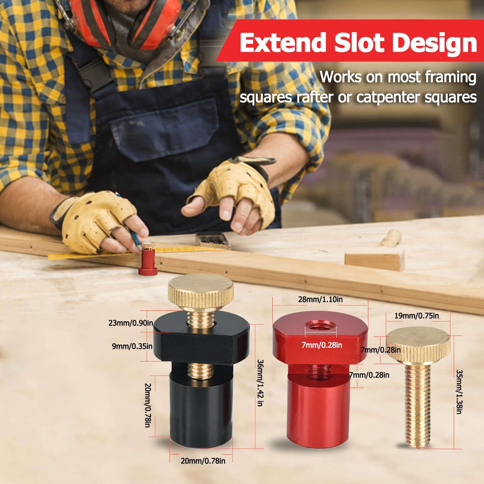 Stair Gauge Set for Framing Square Rafter Layout Marking Tool Carpentry Squares gallery