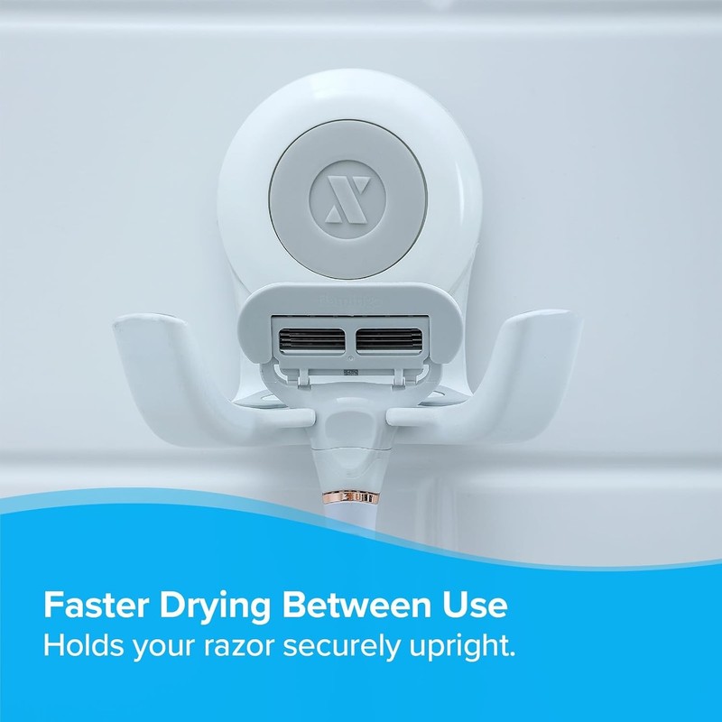 SlipX Solutions On The Dot Power Lock Suction Cup Hook, Razor Holder & White gallery