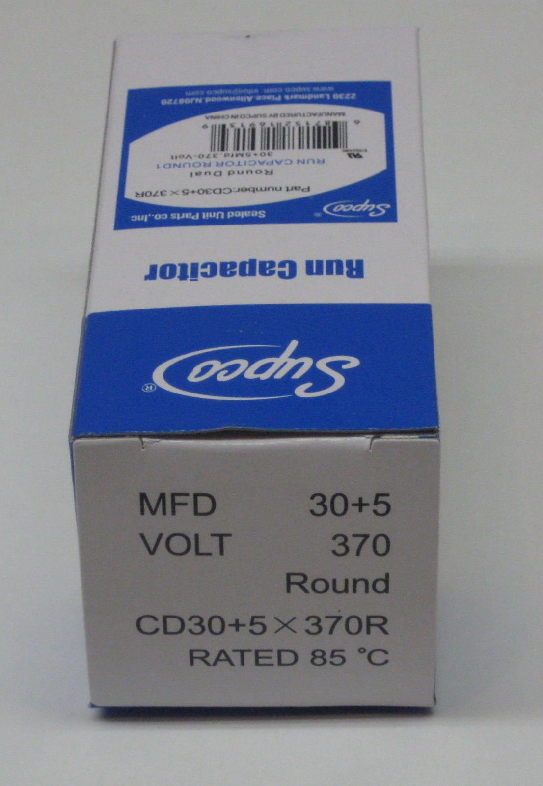 Air Conditioning HVAC Round Dual Motor Run Capacitor 30 + 5 MFD 370 Volt gallery