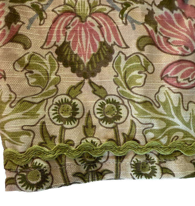 Willam Morris Hyacinth Kitchen Bib Apron Cotton Multicolor Floral Rickrack Trim gallery