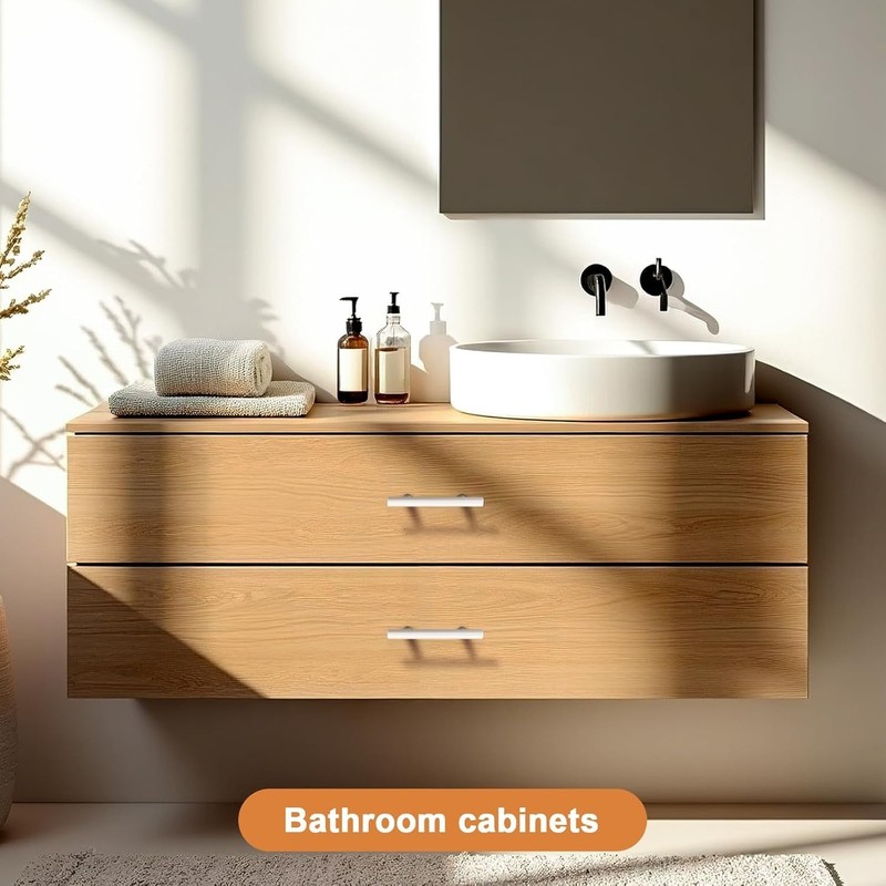 10 Pack| White Cabinet Pulls 3 Inch Modern Cabinet Hardware Euro T Bar Handle... gallery