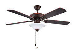 Concord Heritage 52″ LED Ceiling Fan Indoor Light Fixture 5 Blade, Bronze/White