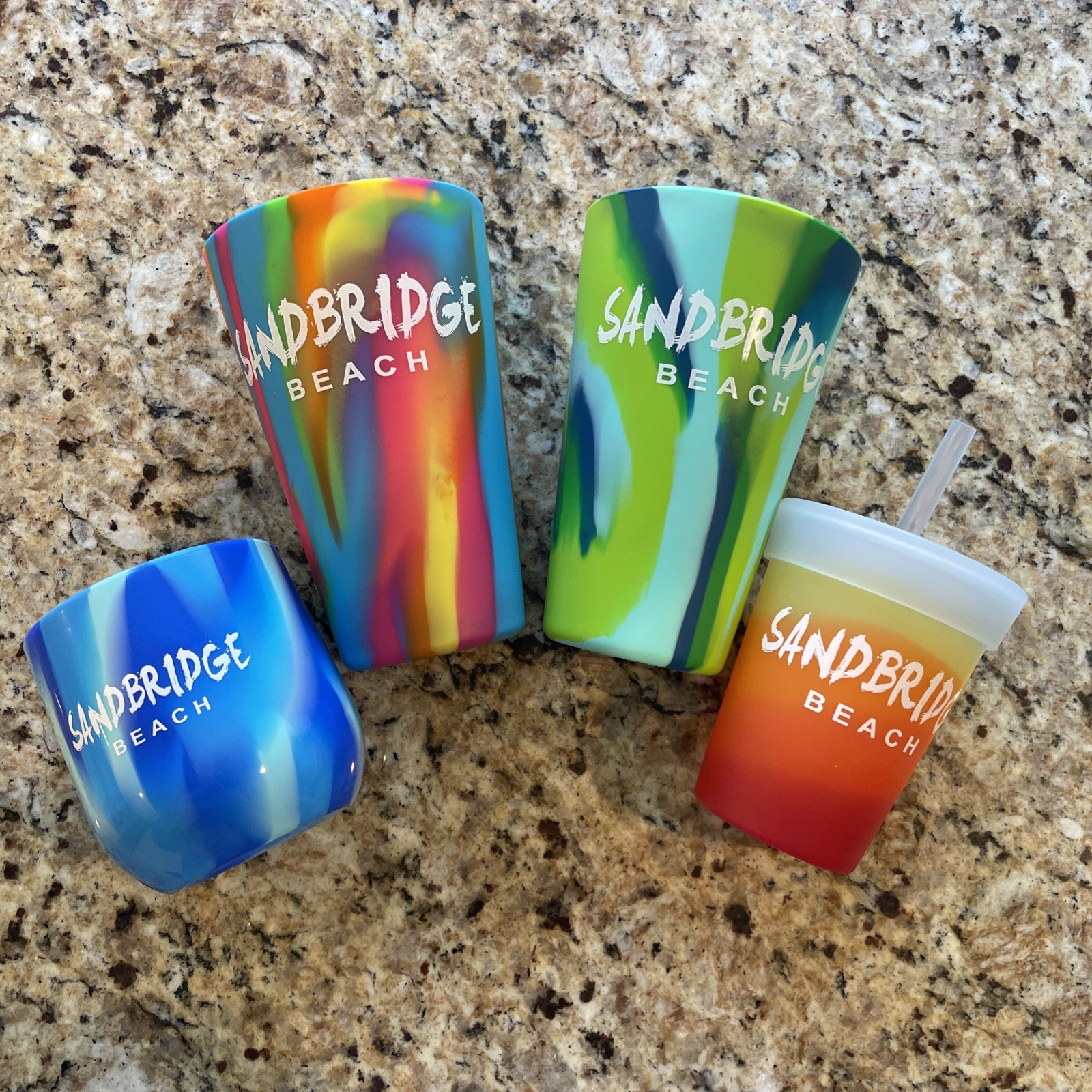 Lot Silipint Cups Great Condition Sandbridge Beach Virginia 16, 12, & 8 Oz gallery