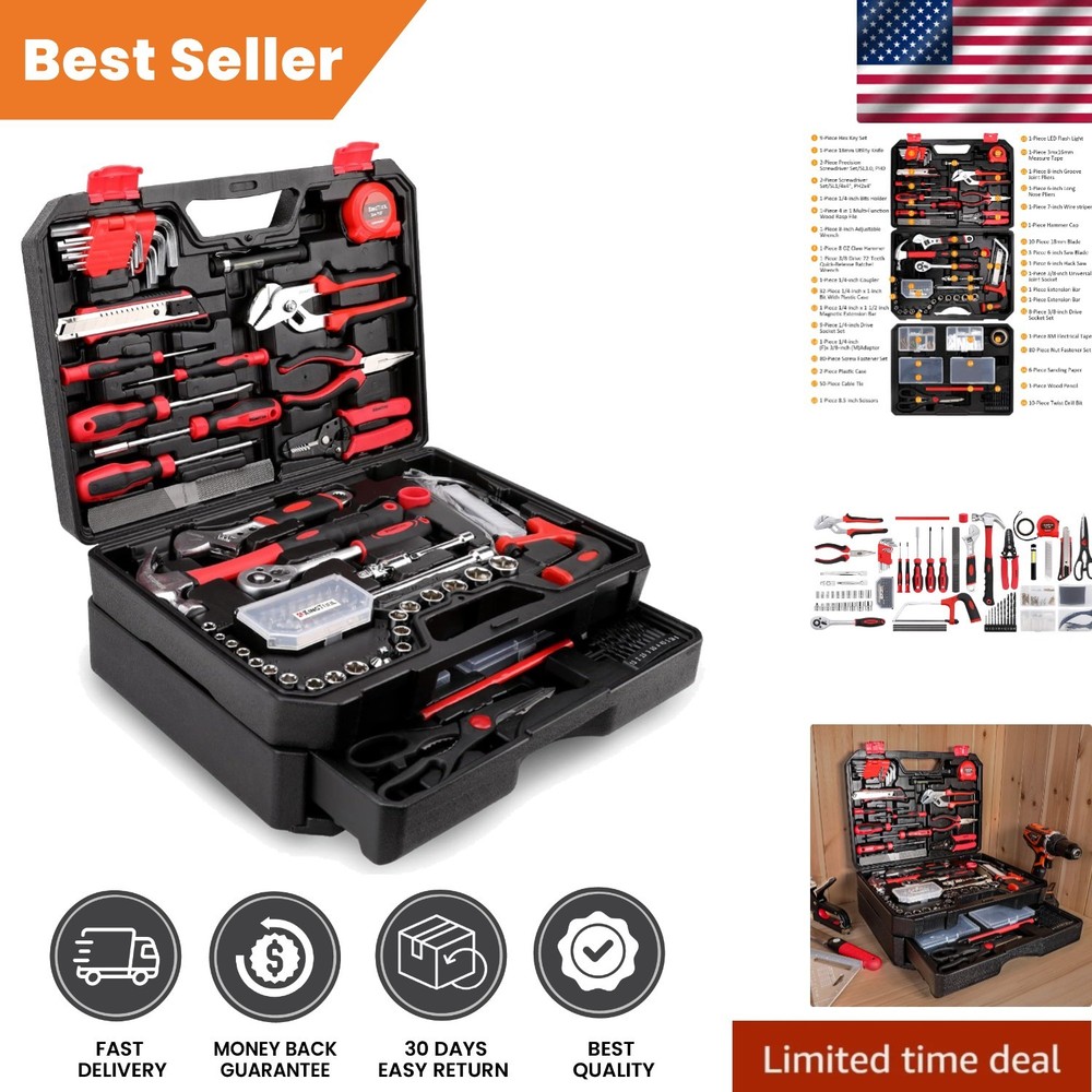Complete 325-Piece DIY Tool Kit with Soft-Grip Handle - Ideal Gift for Any DIYer