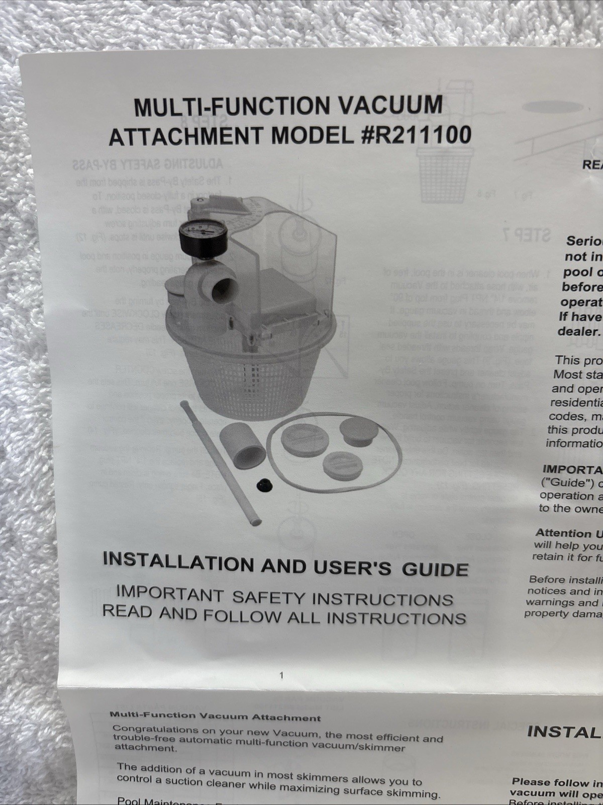 R211100 Vac-Mate Multi-Function Skimmer Attachment gallery