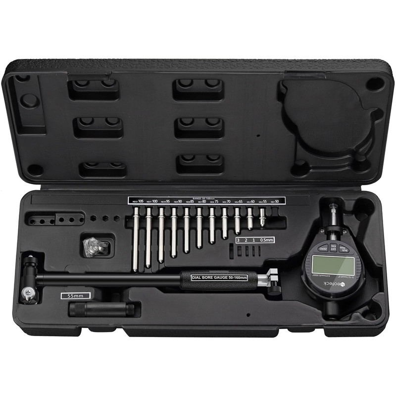 Bore Gauge Set Digital Indicator Dial 2-6 inch, Black gallery