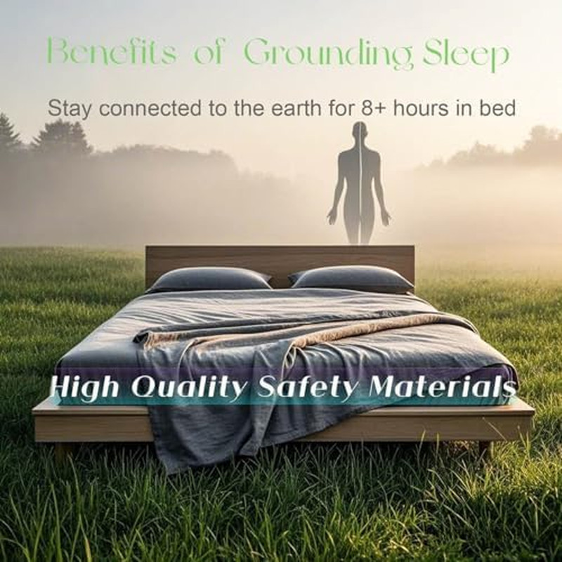 Grounding Sheets, 20% Pure Silver Fiber + 80% Organic Cotton, Grounded Sheet Ear gallery