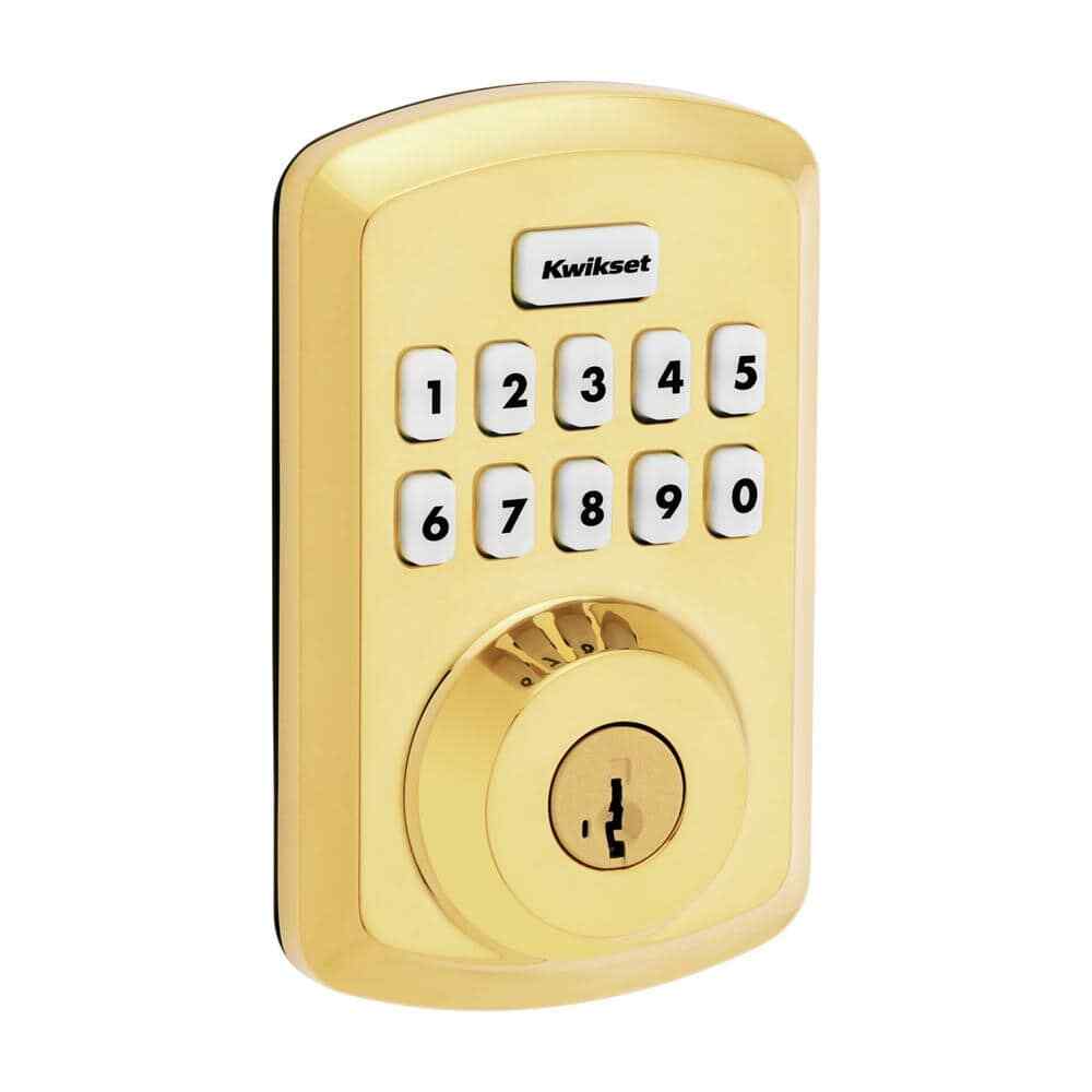 Kwikset Powerbolt 250 10-Button Keypad Lifetime Polished Brass Transitional gallery