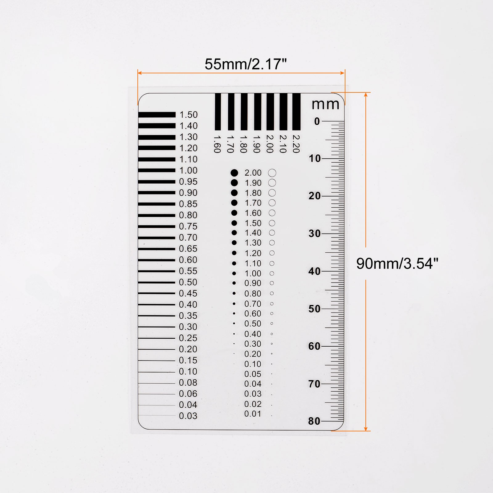 5pcs Transparency SEC Size Estimation Chart 80mm Diameter Line gallery