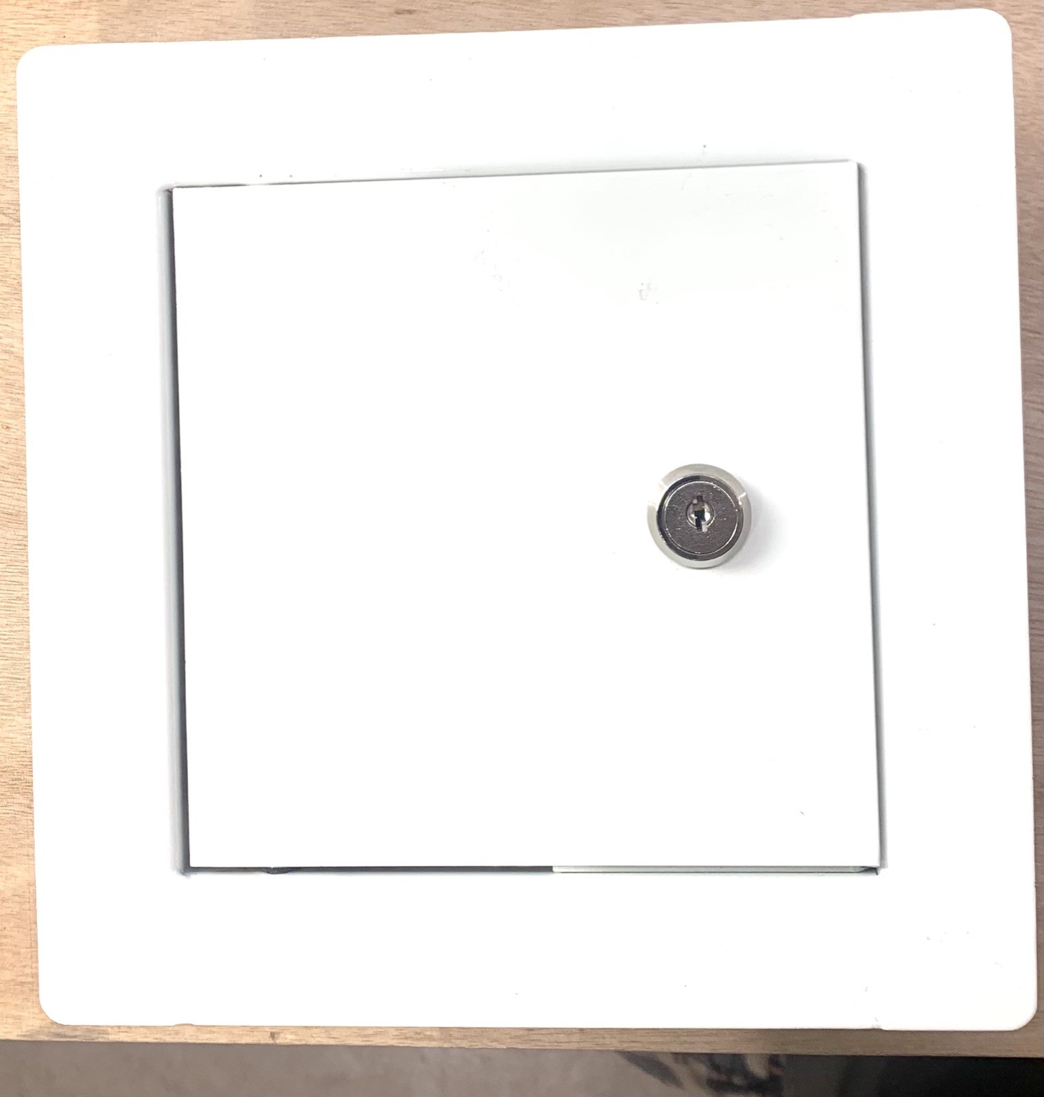 6" X 6" Lockable White Metal Access Panel. Service Shaft Door Panel with Key. Pl gallery