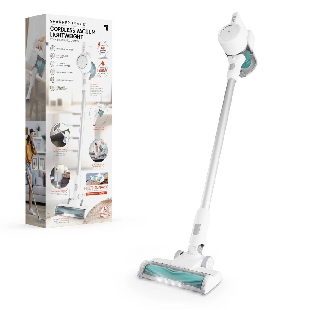 Sharper Image Cordless Vacuum Lightweight Stick and Handheld Combo White gallery
