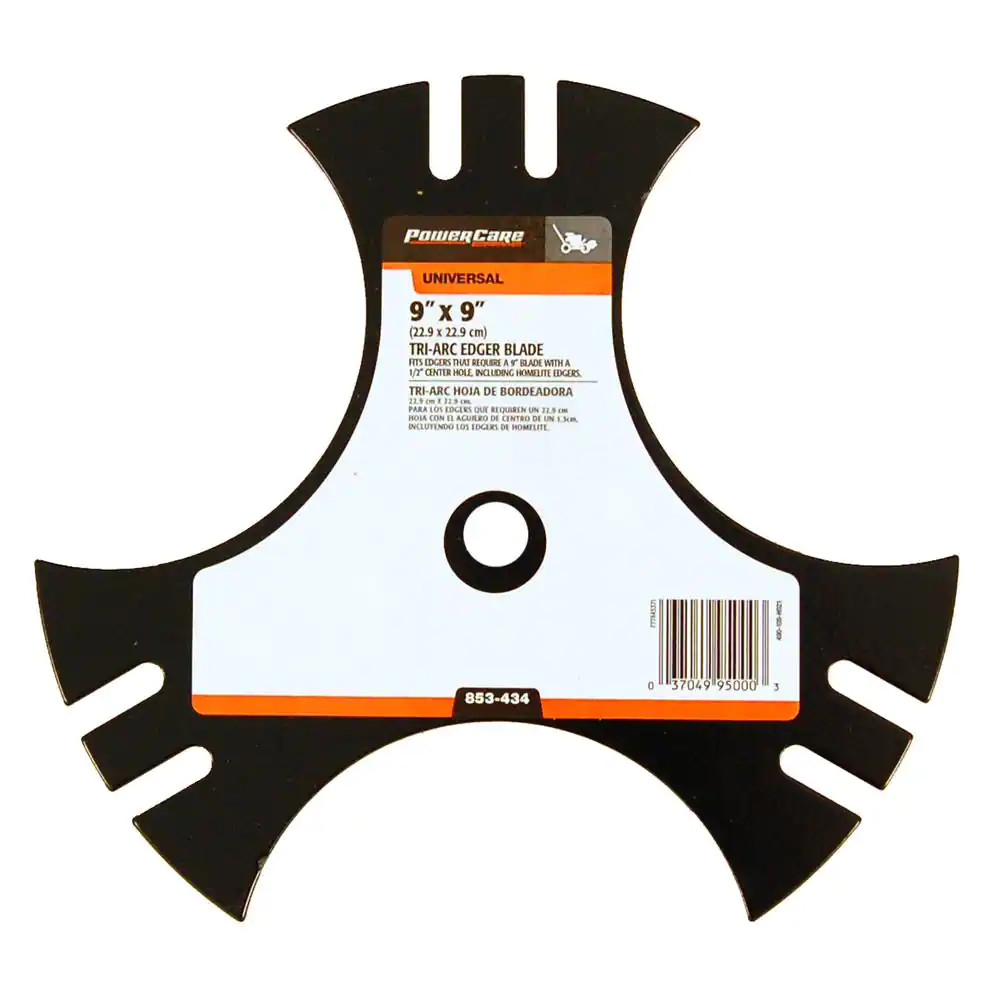 9 in X 9 In. Universal Tri-Arc Edger Blade with 1/2 In. Connection gallery