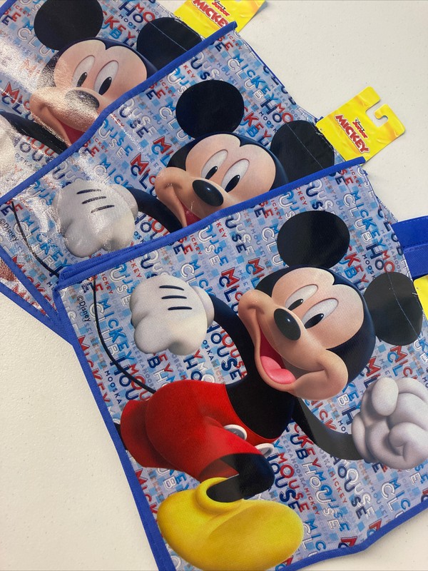 3 pack Disney Junior Mickey Mouse Reuseable Tote Bag Treat Gift 13” SHOPPING gallery