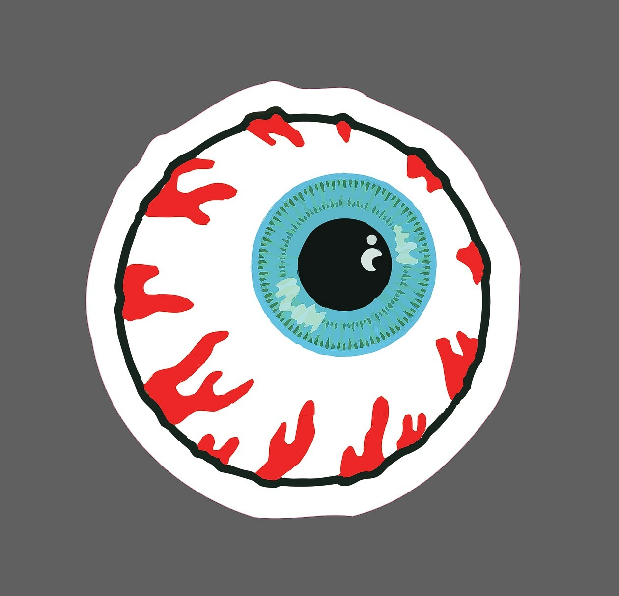 Bloodshot Eye Sticker Blue Waterproof - Buy Any 4 For $1.75 Each Storewide! gallery