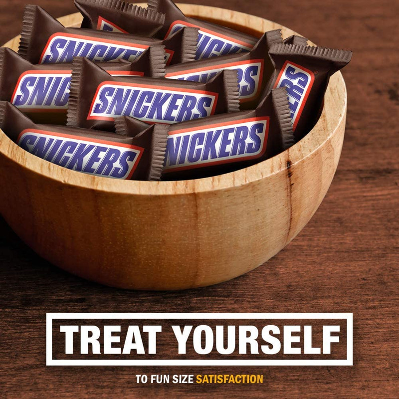 SNICKERS Milk Chocolate, Fun Size Candy Bars, Individually Wrapped (2 Pounds) gallery