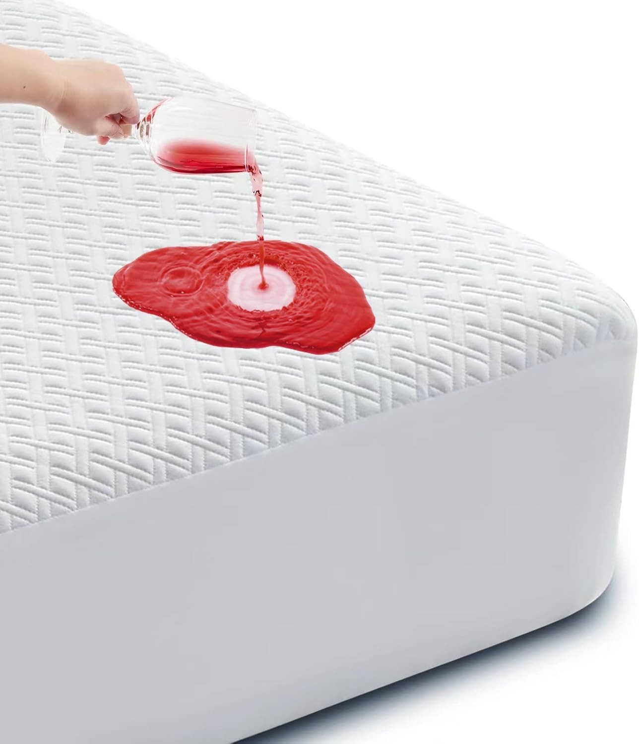 Bamboo Mattress Protector Deep Pocket Waterproof Breathable Mattress Bed Cover gallery