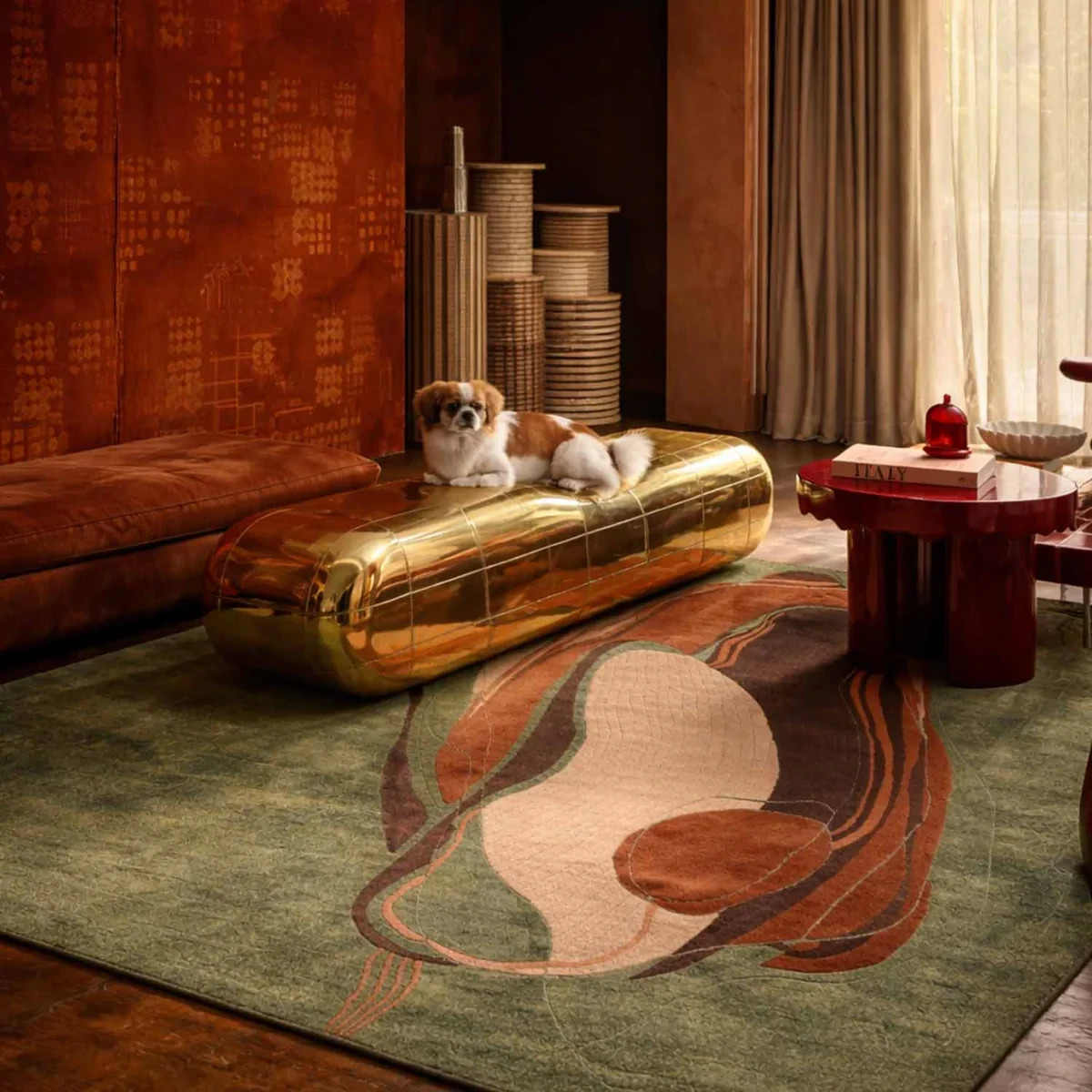 Skein Hand Tufted Woollen And Viscose Rug gallery