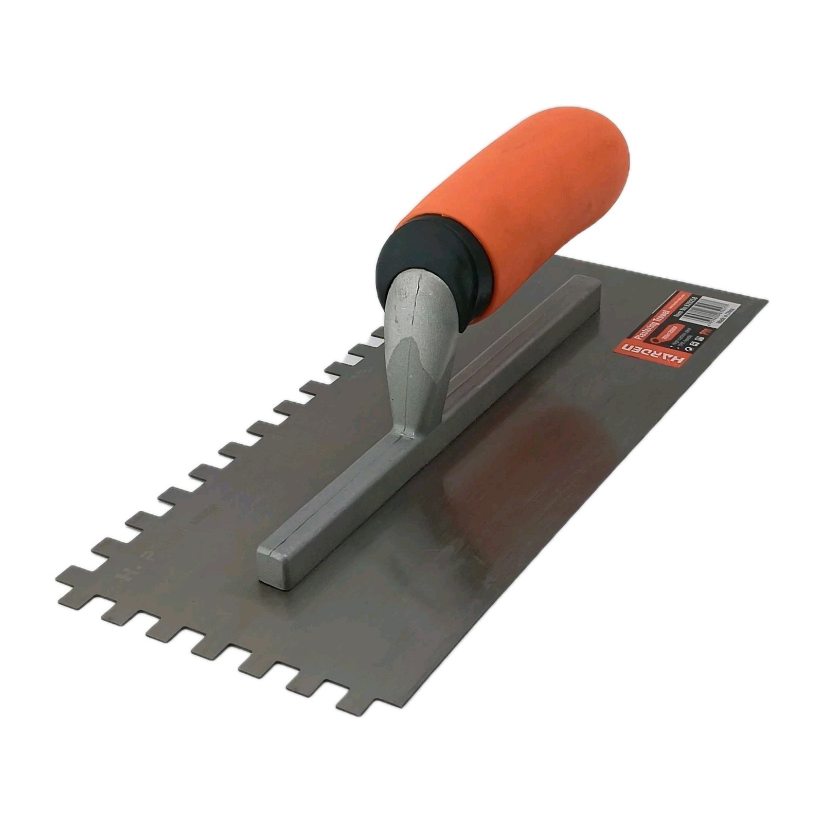 Harden Tile Plastering Tooth Trowel High Carbon Steel TPR Handle Orange gallery