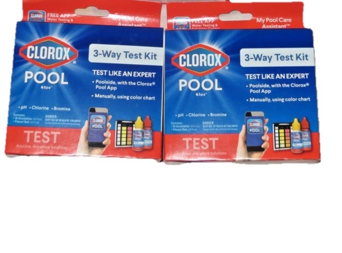 CLOROX Pool Spa 3-Way Test Kit Chlorine Bromine pH Lot of 2 Water Testing NEW gallery