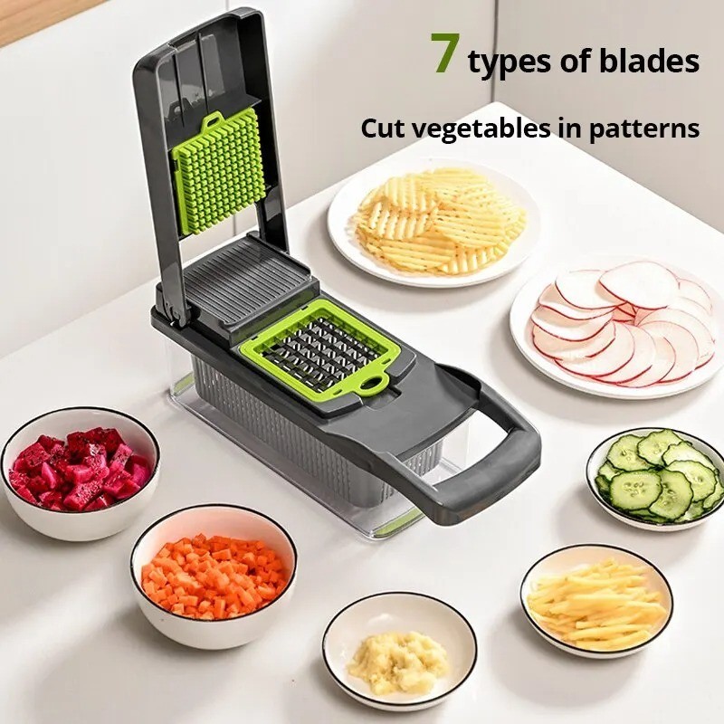 12-In-1 Vegetable Fruit Chopper Cutter Food Onion Veggie Dicer Slicer Kitchen gallery