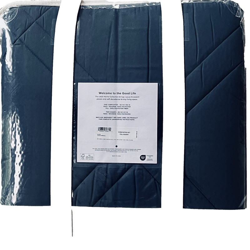 NWT UGG ®Full/Queen "Haven" Comforter Set &Two Shams-Color "Imperial Blue" Navy. gallery