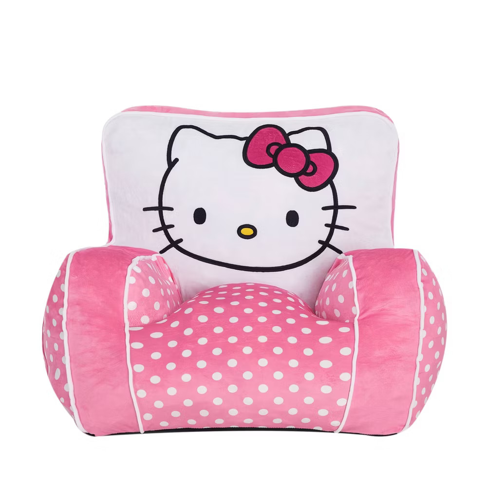 Hello Kitty Kids' Compressed Foam Plush Chair Pink gallery