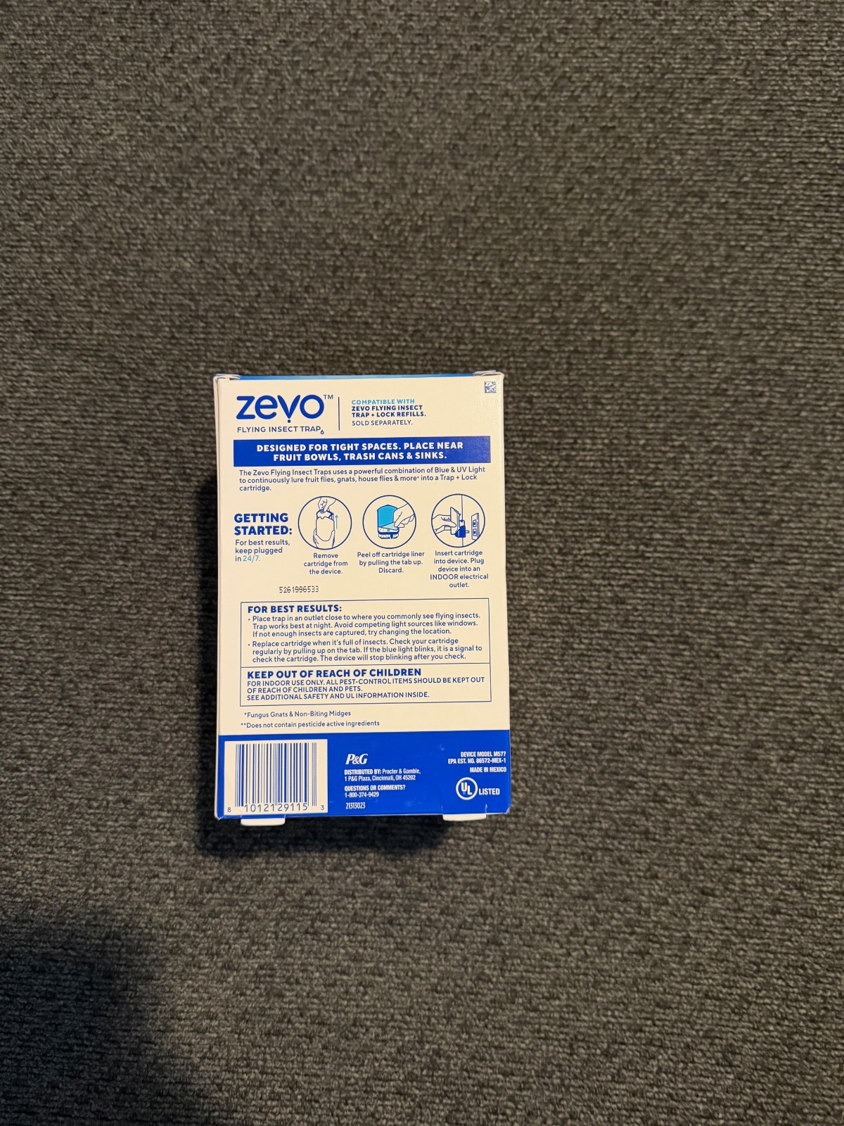 Zevo Compact Flying Insect Trap - 1 Plug In Device & 1 Cartridge gallery
