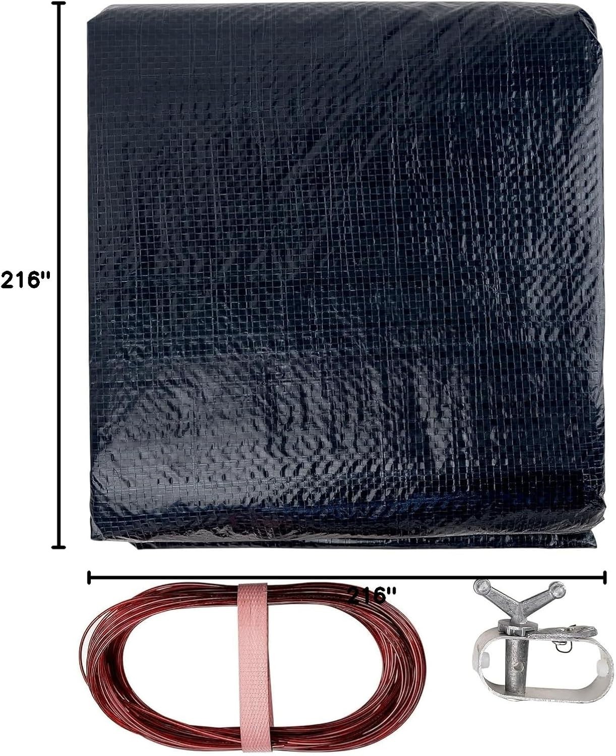 18’ Ft. round Pool Winter Cover for above Ground Pools - 8-Year Warranty, Cold a gallery