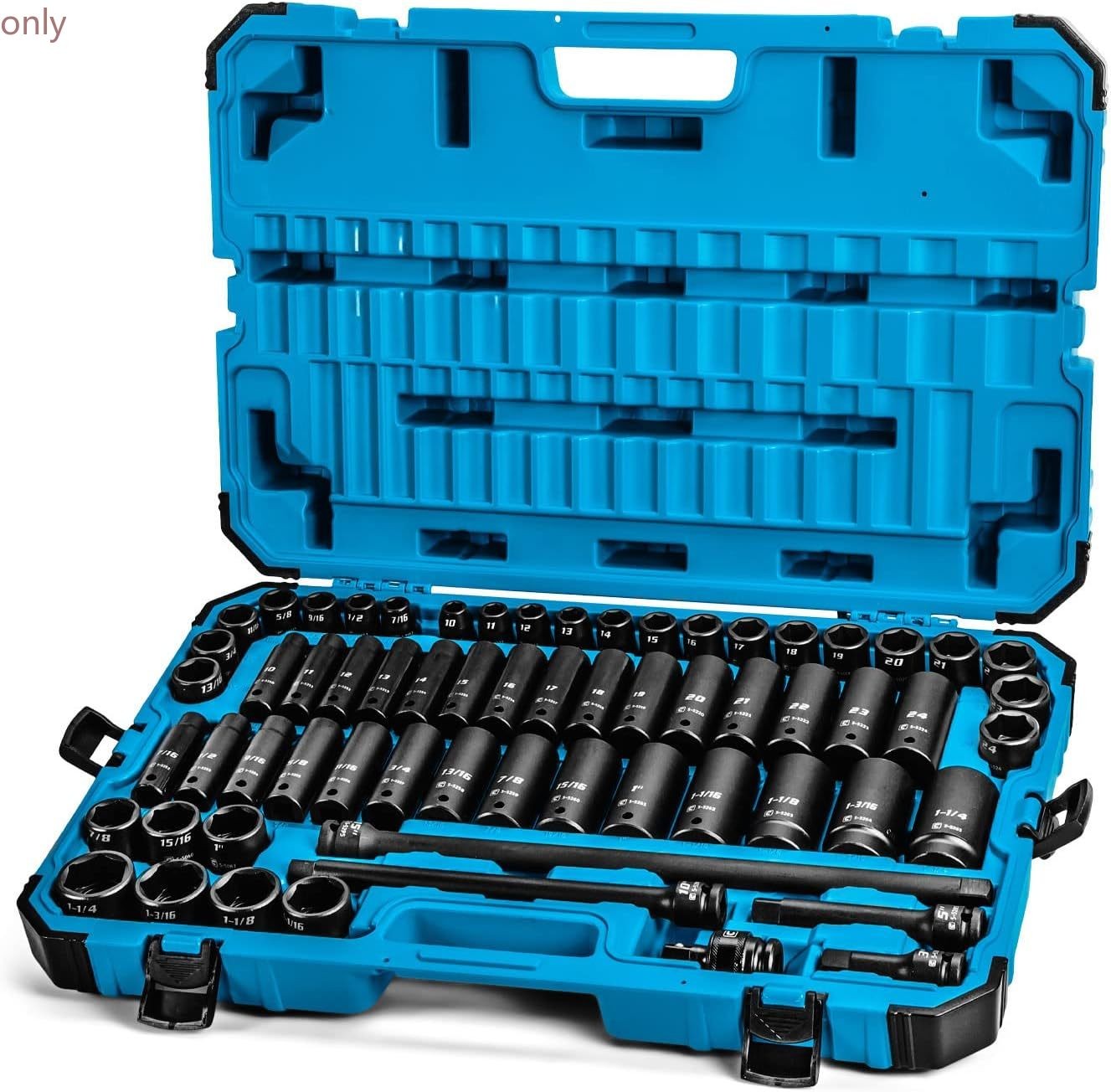 Capri Tools 1/2-Inch Drive Deep Impact Socket Set with Adapters and Extensions. gallery