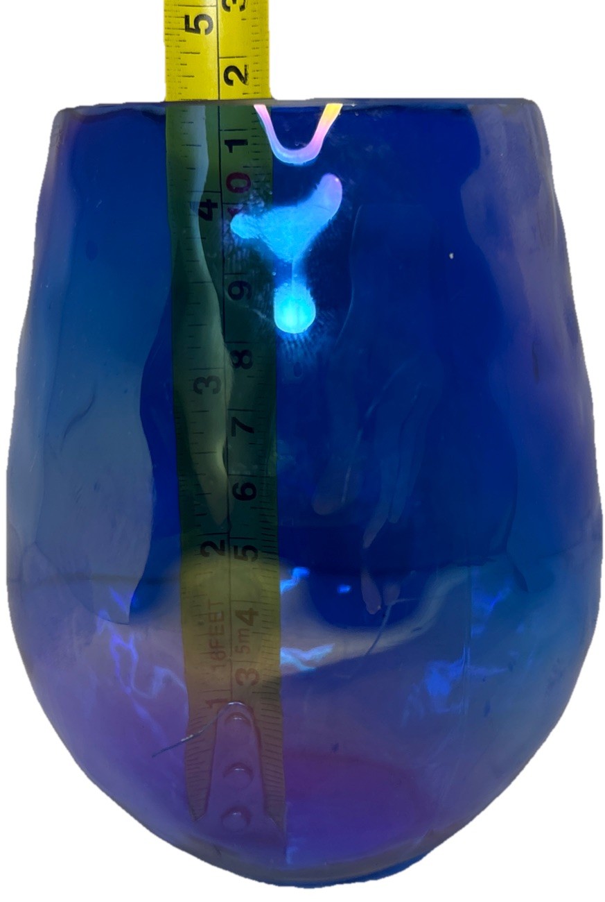 1 - 19oz—Clear Plastic W Blue Tint Pebble 5” Tumbler—NEW—SHIPS IN 24 HOURS— gallery