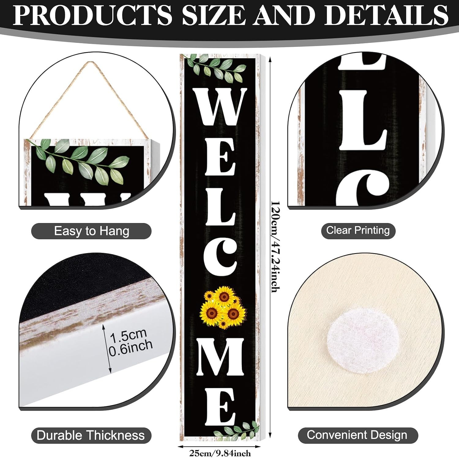 Interchangeable Welcome Sign 47in 20 Icons Porch Decor gallery