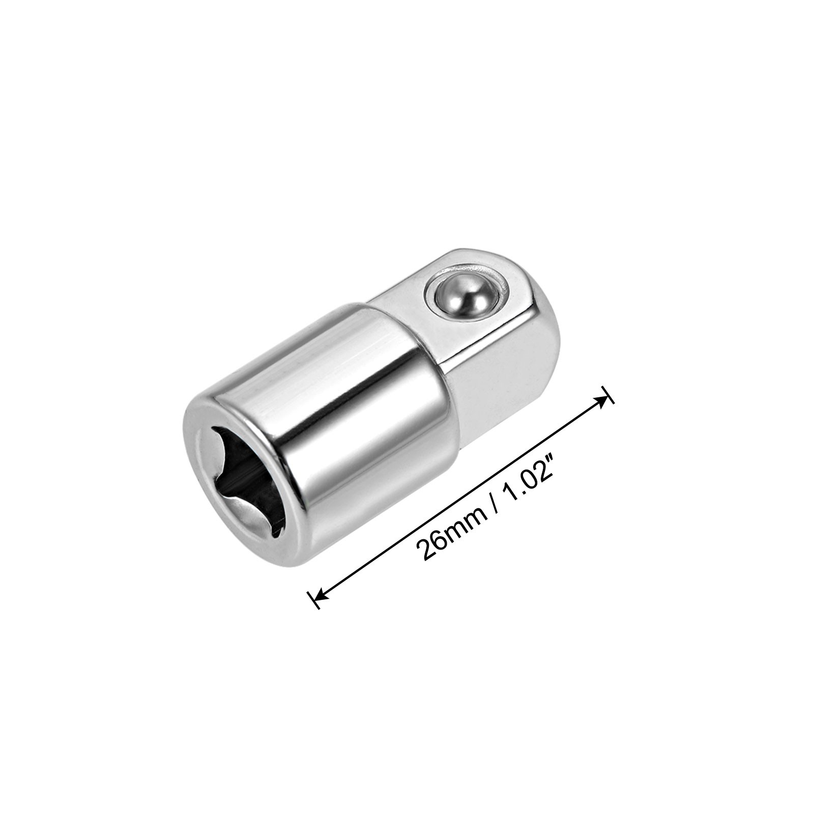 5pcs 1/4" Drive (F) x 3/8" (M) Socket Reducer Adapters Female to Male Silver gallery