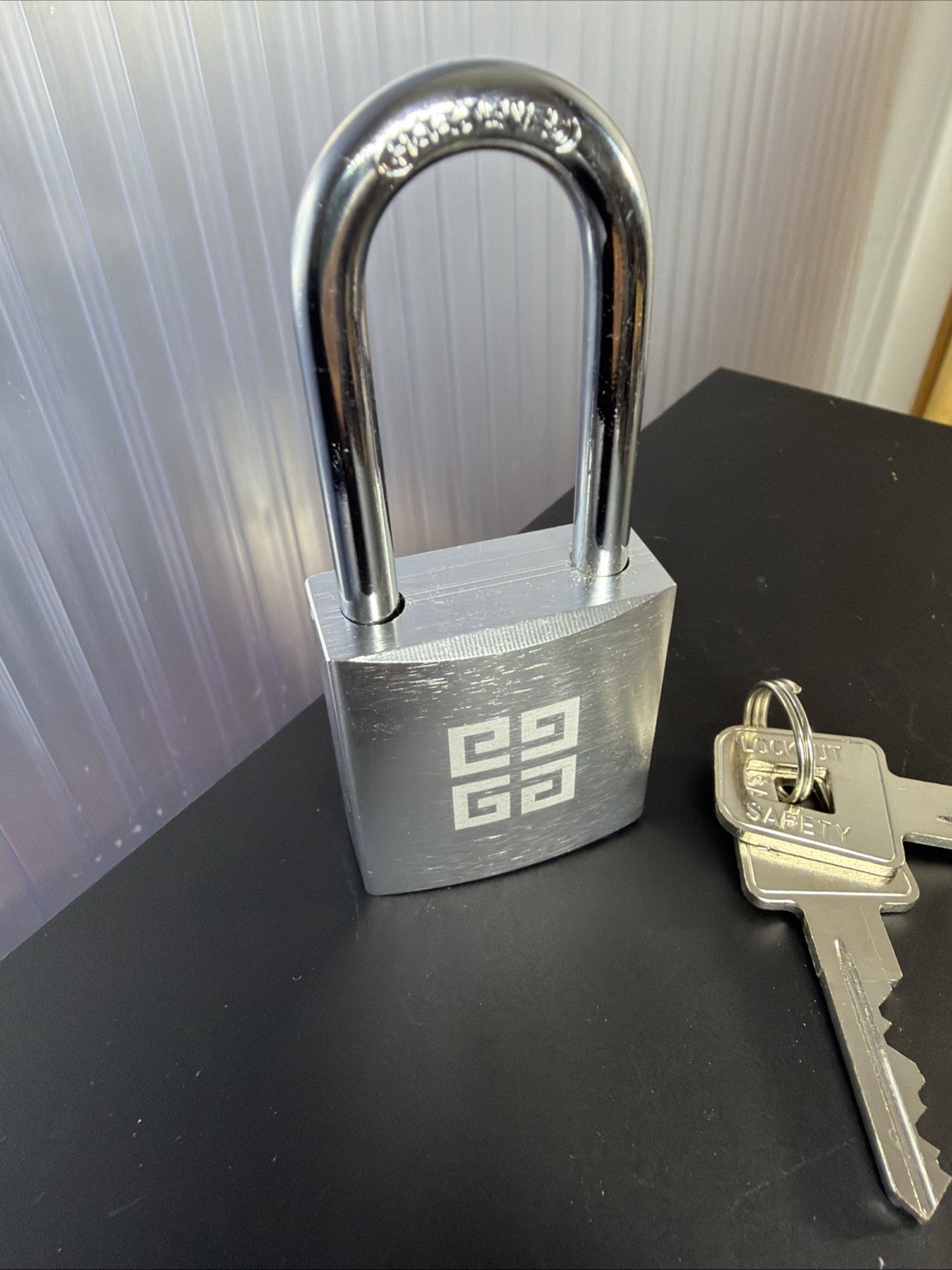 Givenchy Logo Padlock Metal Lock Promotional Branded Silver Chrome gallery