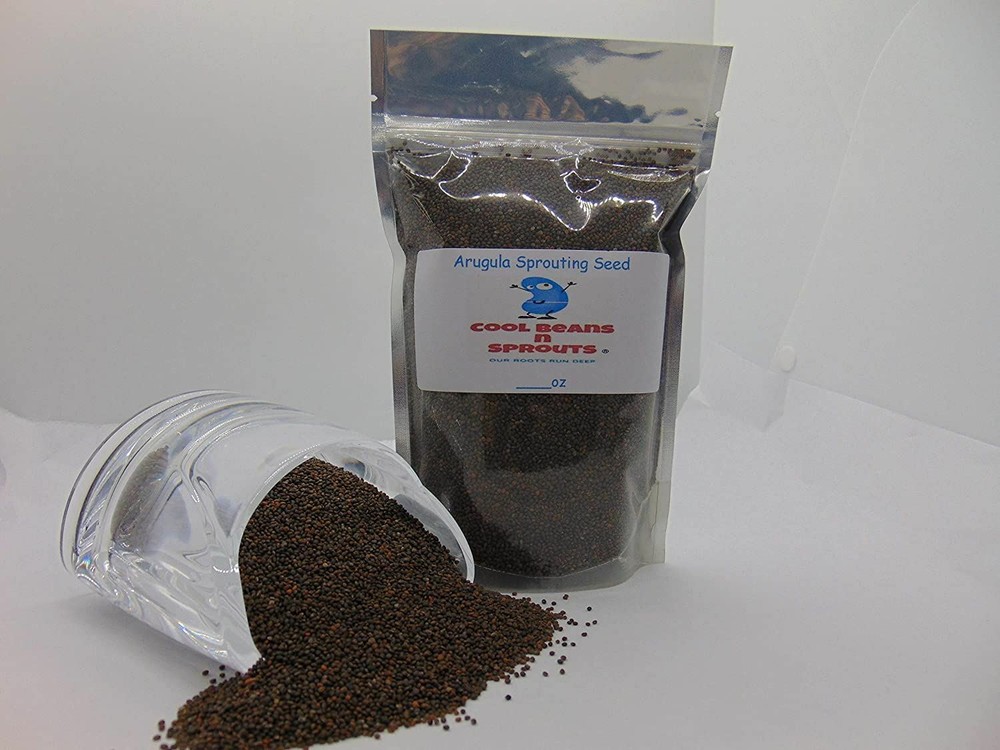 Arugula Seeds for Sprouting Microgreens, "COOL BEANS n SPROUTS" Brand.