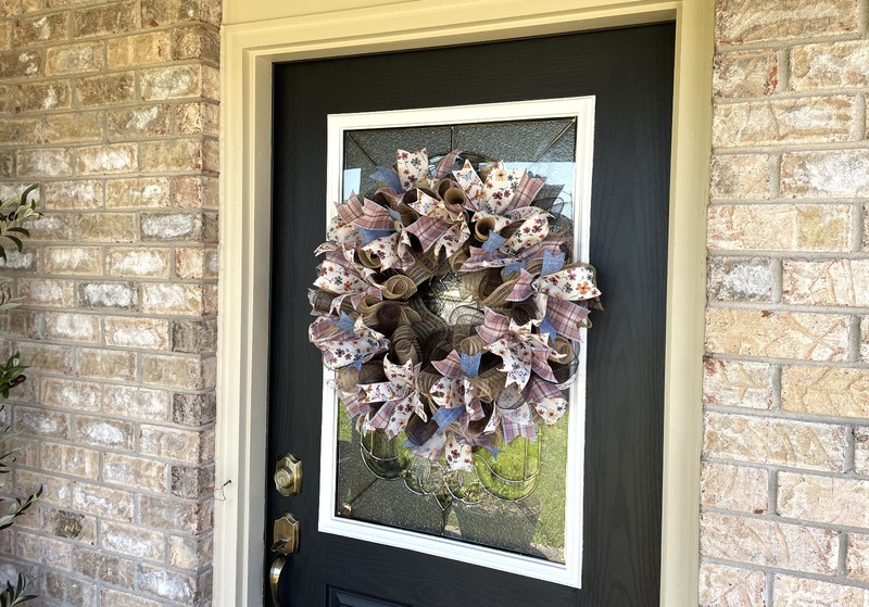 Prairie Butterfly Spring Summer Fall Deco Mesh Wreath, Farmhouse Cottage Decor gallery