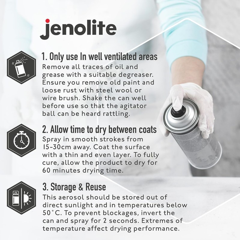JENOLITE Chrome Spray Paint - Smooth Chrome Finish - Multi Surface Paint for Met gallery