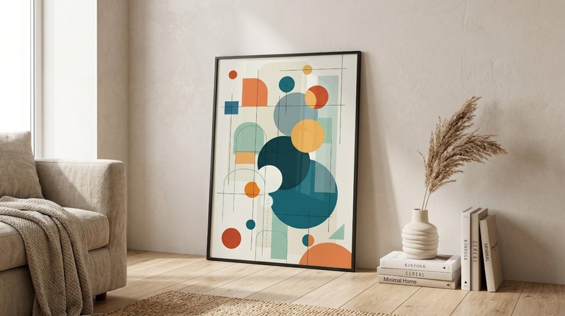 Minimalist Circles Canvas Poster Modern Home Office Apartment Studio Wall Decor gallery