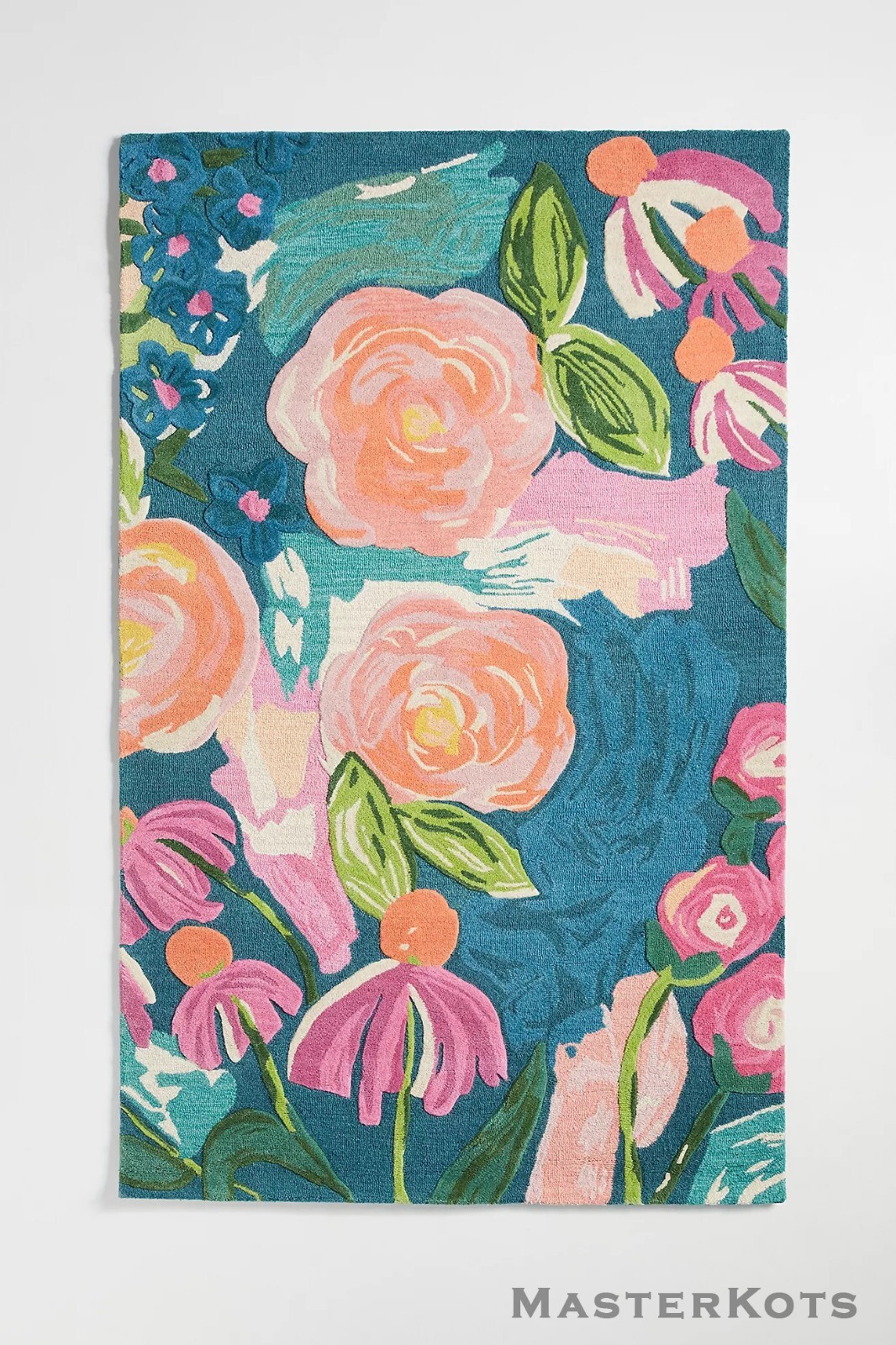 Loxey Multicolored High-Low Pile Modern Hand-Tufted 100% Wool Area Rug Carpet gallery