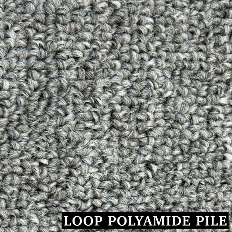 Custom Size Runner Rug Low Profile Loop Pile Anti Slip Solid Black Color gallery