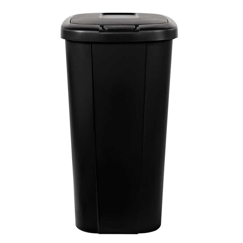 2-Pack Hefty 13.3Gallon Plastic Touch Top Kitchen Trash Can with Push Button Lid gallery