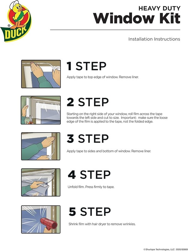 Window Insulation Kit, Winter Window Standard Window - 10 Pack,62 In. x 420 In,C gallery