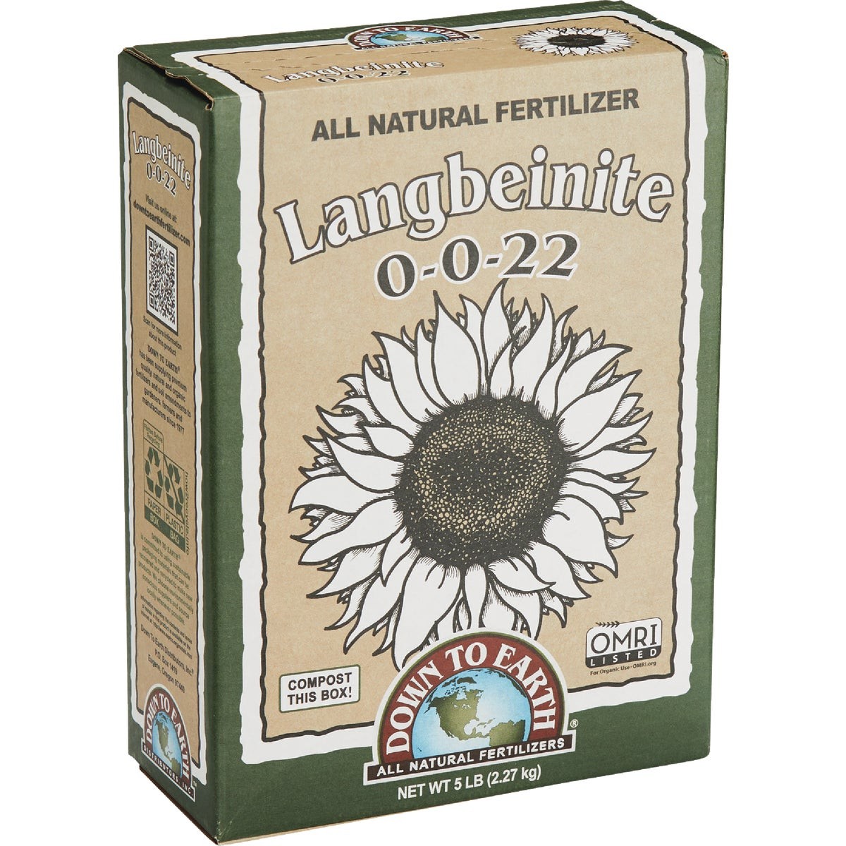 Down To Earth 5 Lb. 0-0-22 Powder Langbeinite DTE07852 Down To Earth DTE07852 gallery