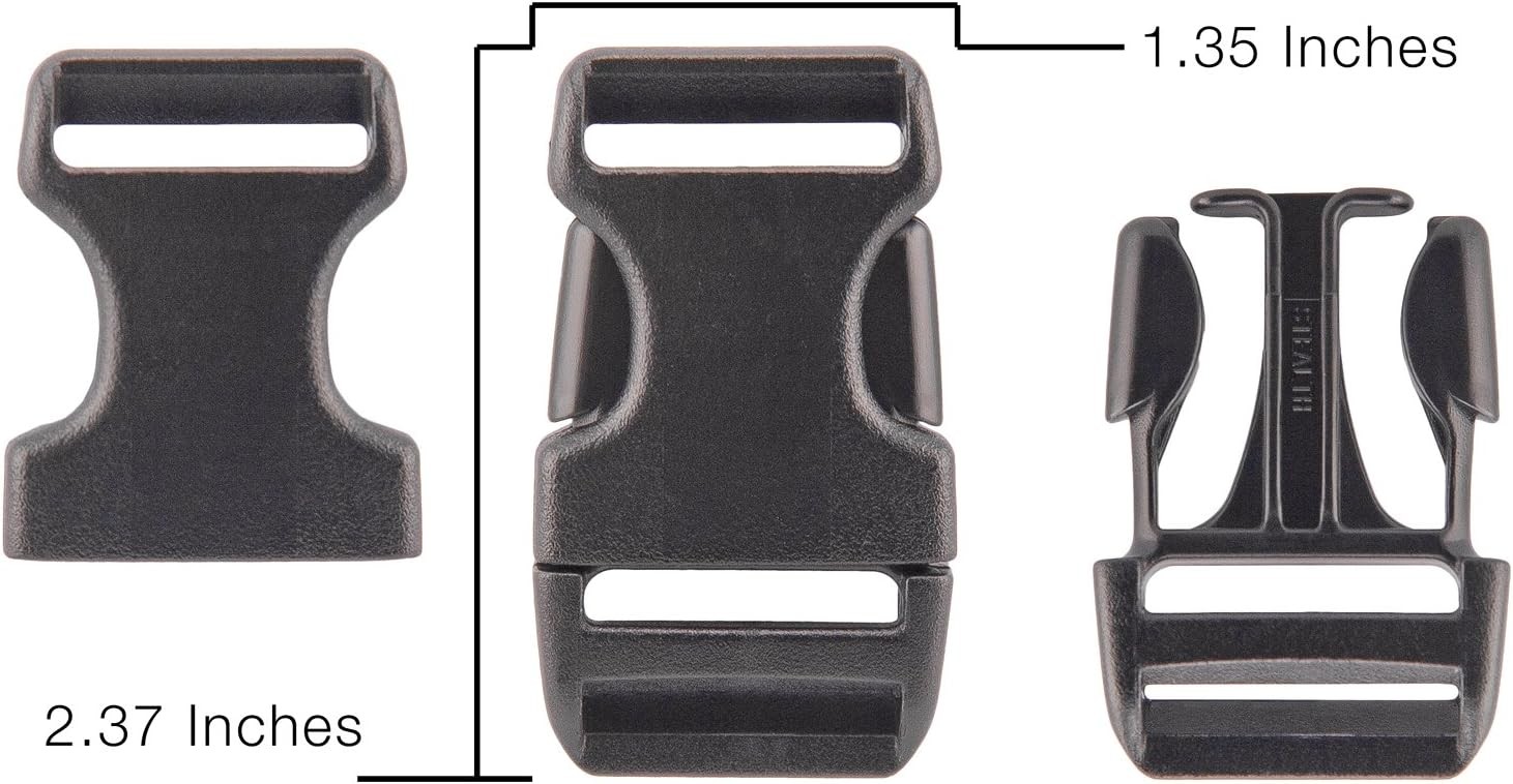 Durable Plastic Strap Clips for 1-Inch Wide Nylon Webbing or Straps (25ct) gallery
