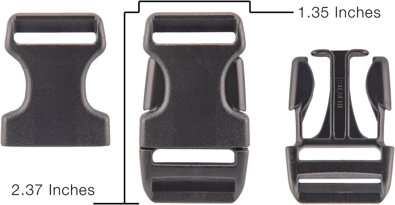 Durable Plastic Strap Clips for 1-Inch Wide Nylon Webbing or Straps (25ct) gallery