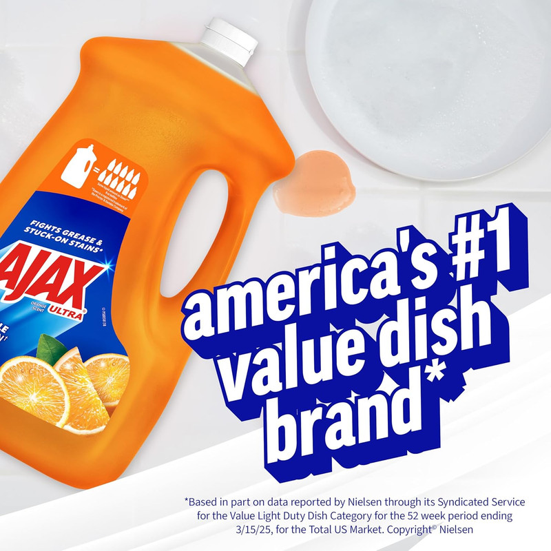 Ultra Liquid Dish Soap Orange Scent, Triple Action, 90 Fl Oz Bottle gallery