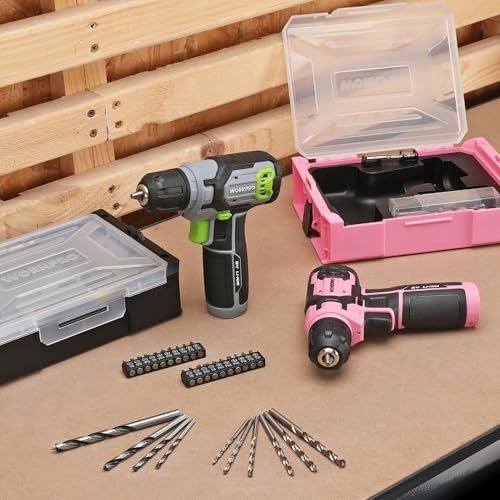 Cordless Drill Driver Set 8V 2.0Ah Lithium Battery 21 Piece Bit Kit Home Repair gallery