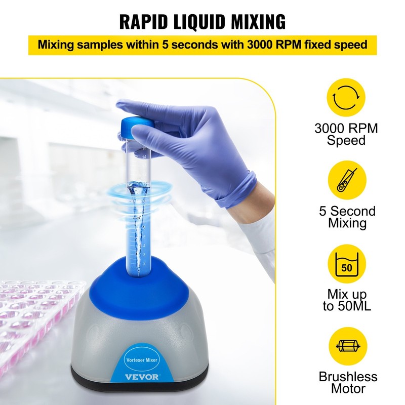Vortex Mixer,3000rpm Mini Vortex Mixer Shaker,Touch Function Scientific Lab Vo gallery