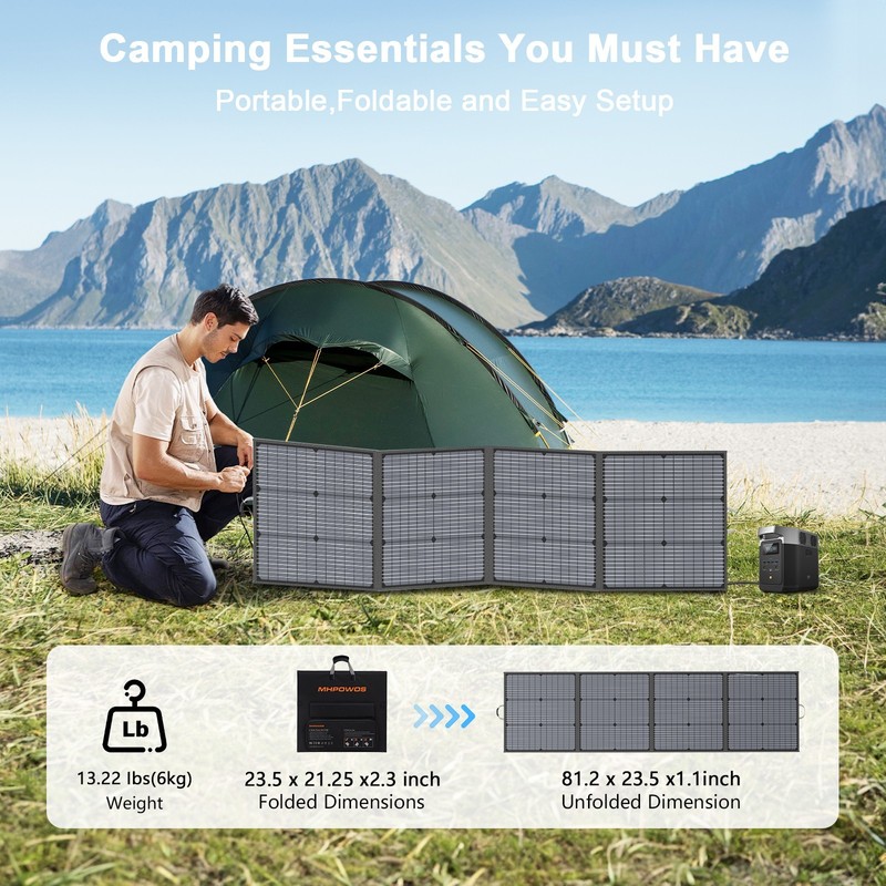 110W 200W Solar Panel Portable for Bluetti EB3A EB70S AC180 AC200L Power Station gallery