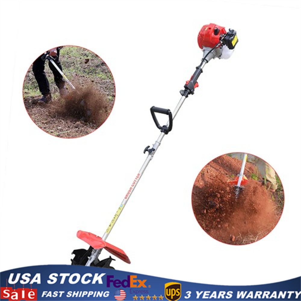 Hand-held Tiller Cultivator Mini Weeding Tilling 2Stroke 51.7cc Gas Power Engine gallery